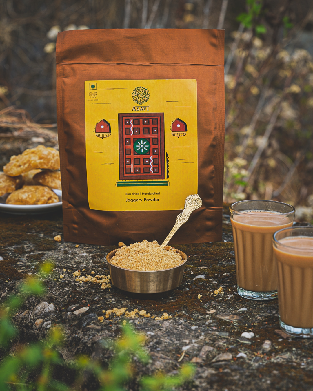 Thoughtfully Crafted Combo for Tea Lovers I Chemical Free Jaggery Powder & Chai Masala