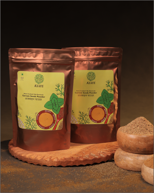 Stone-Crushed Carrom Seeds Powder (Ajwain) | Pure, High-Thymol Digestive Essential | Pack of 1 x 100g