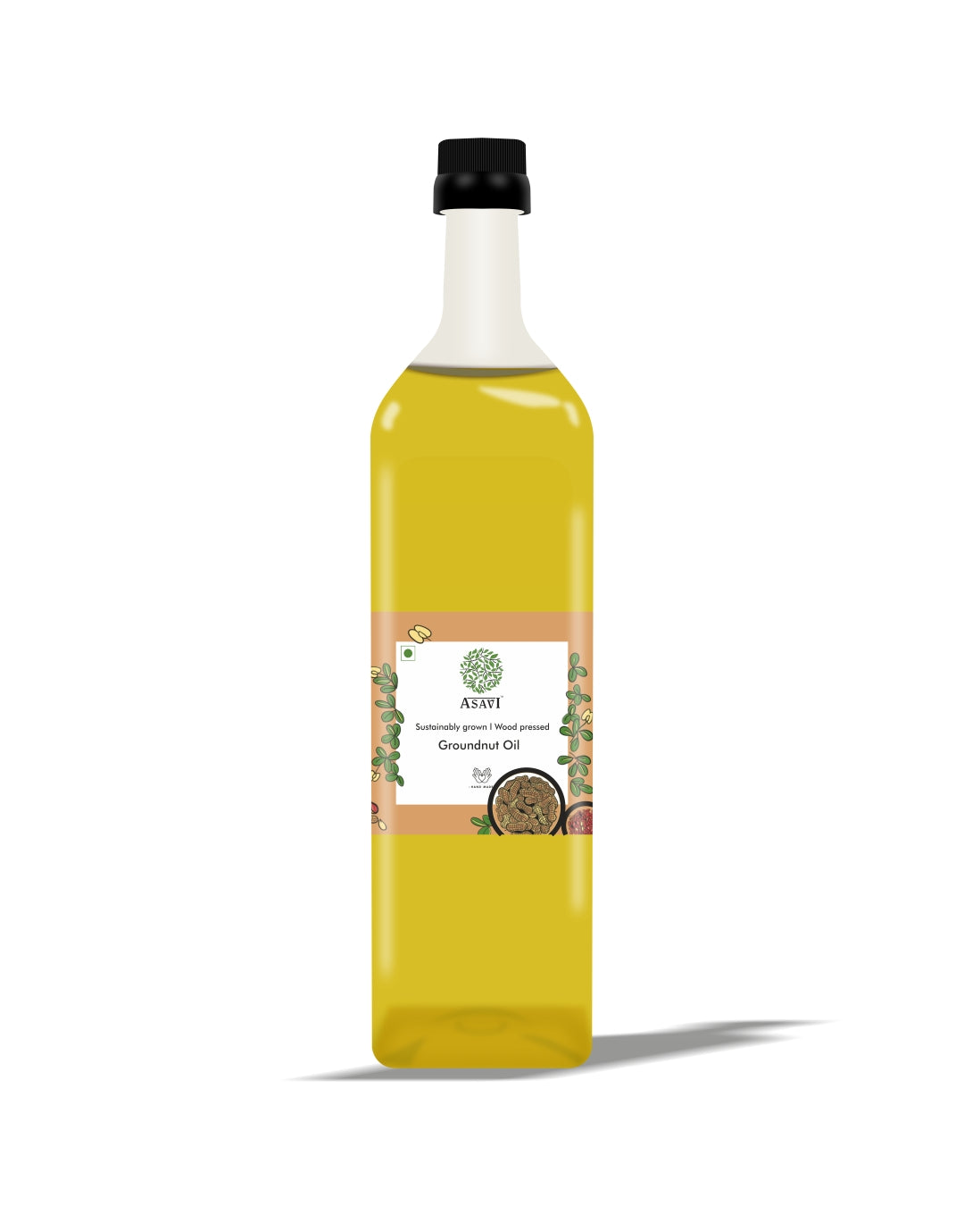 Wood Pressed Peanut Oil I Single Filtered I Unrefined & High in Fiber