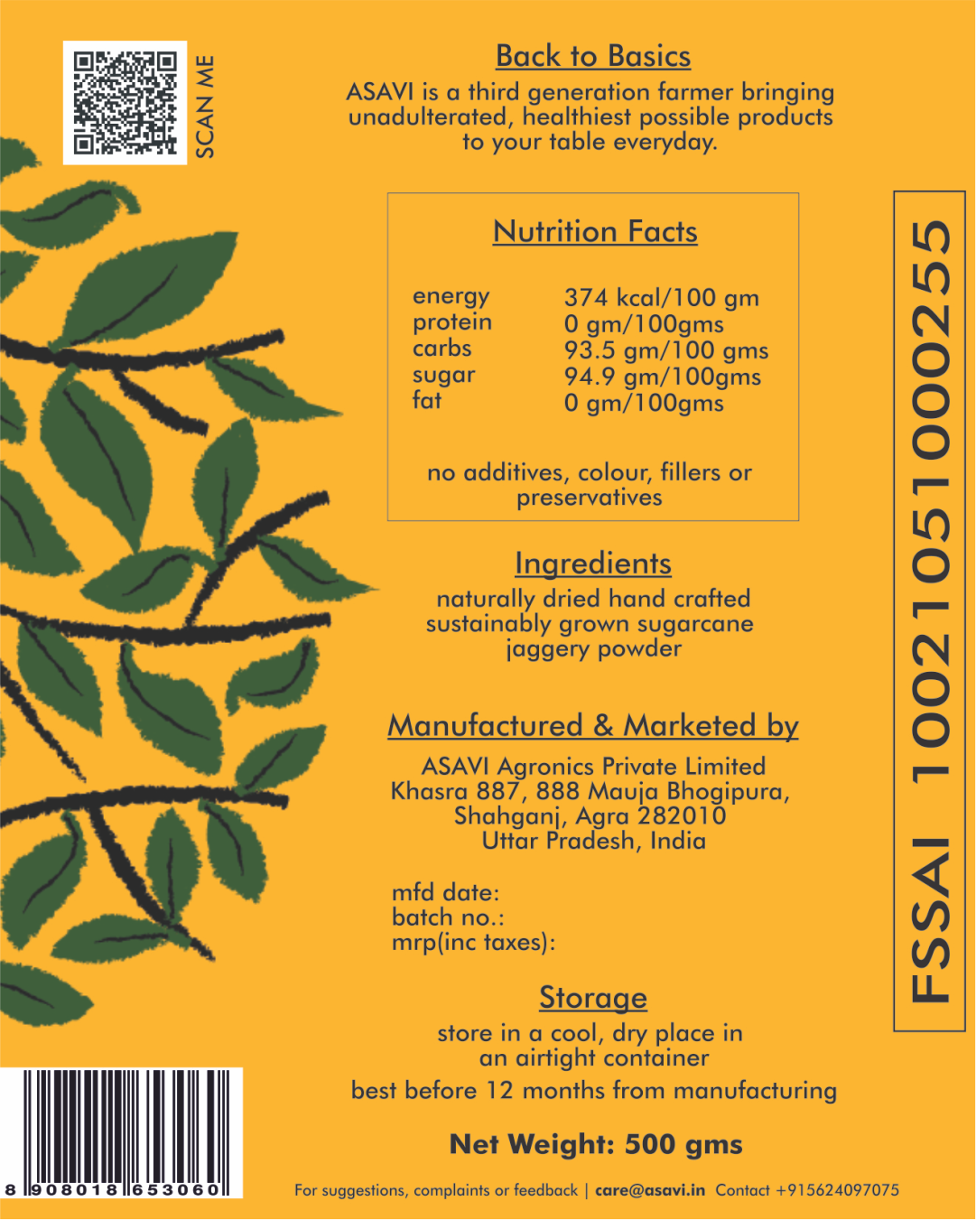 Thoughtfully Crafted Combo for Tea Lovers I Chemical Free Jaggery Powder & Chai Masala
