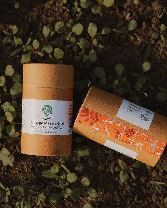 Heritage Masala Chai | Caffeine Free Spice Chai Blend | Cardamom, Cinnamon, Clove & Dry Ginger | 15 Tea Bags