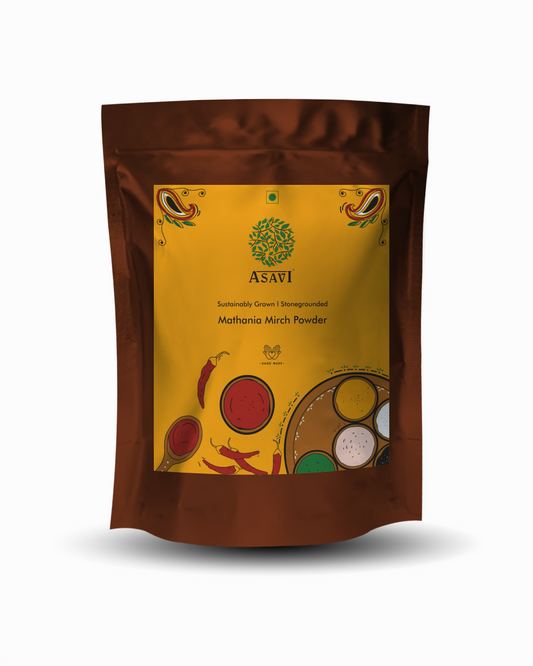 Stone-Crushed Mathania Red Chilli Powder | Pure, Capsaicin-Rich Marwari Heritage Spice | Pack of 1 x 100g
