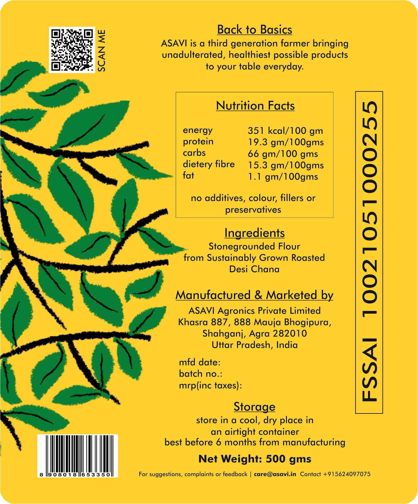 Sattu I Roasted Bengal Gram Flour I High in Protein & Fiber