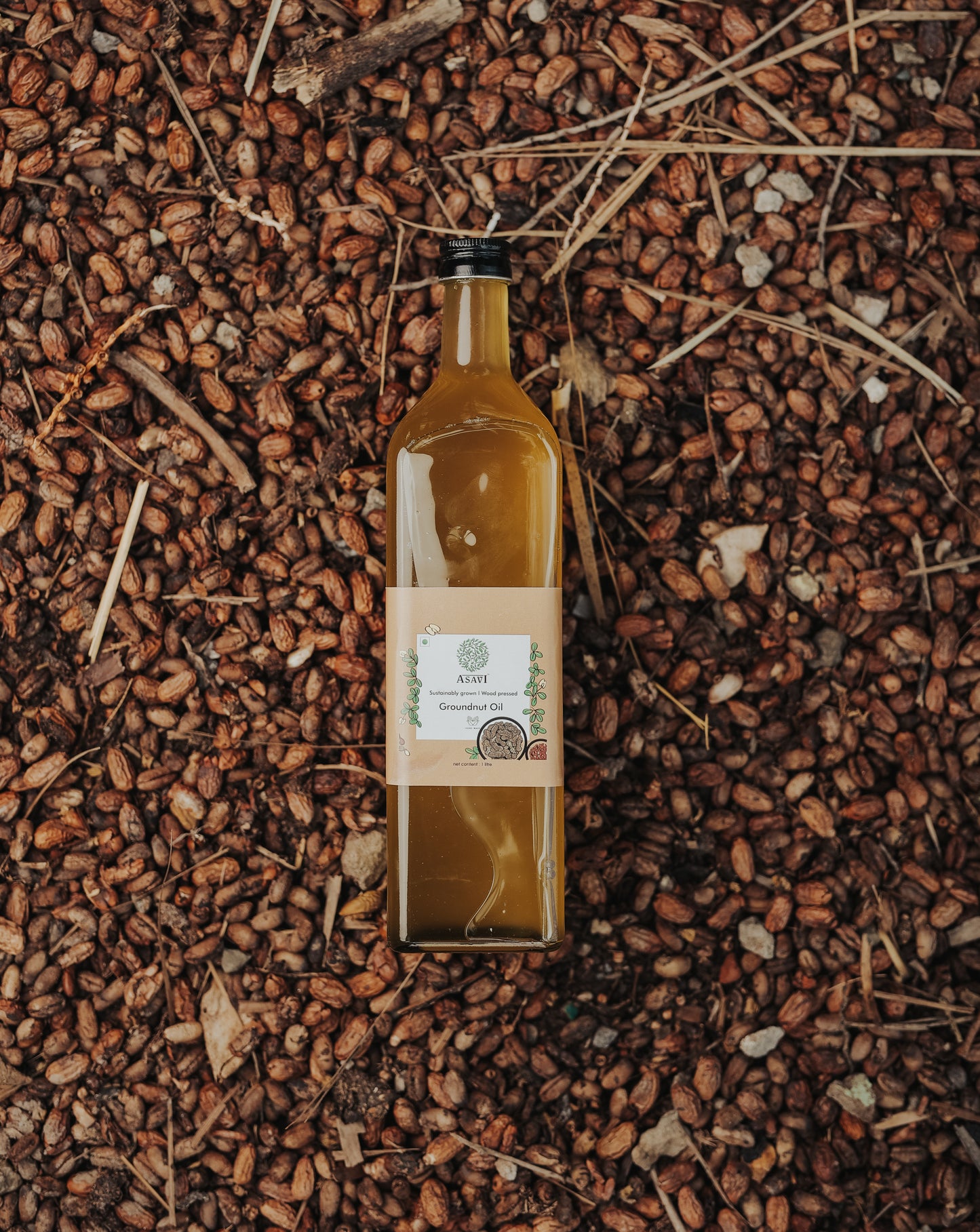 Wood Pressed Peanut Oil I Single Filtered I Unrefined & High in Fiber