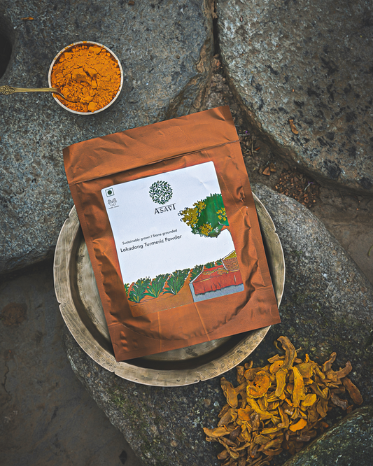 Stone Ground Lakadong Turmeric Powder I No Color or Chemicals