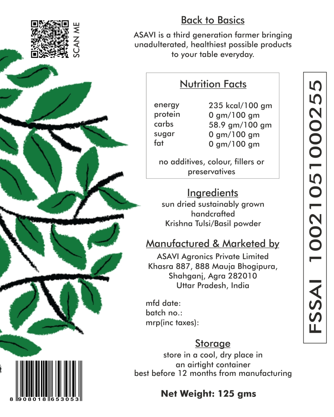 Krishna Tulsi I No Color or Chemicals I Avatar of Goddess Laxmi