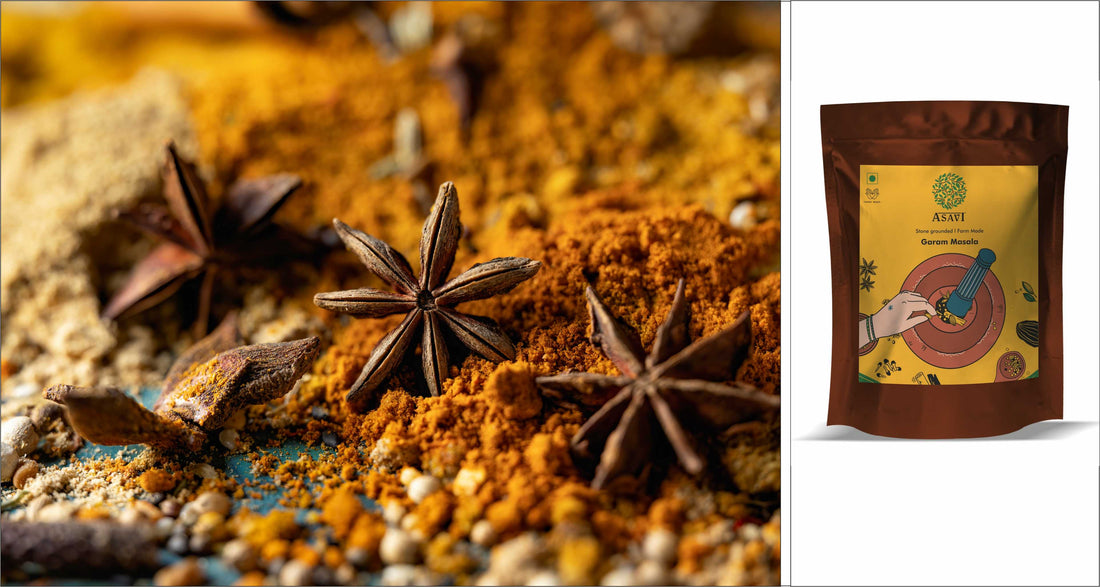 Stone-Grounded Ayurvedic Blend: Pure & Potent Garam Masala for Wellness and Flavor