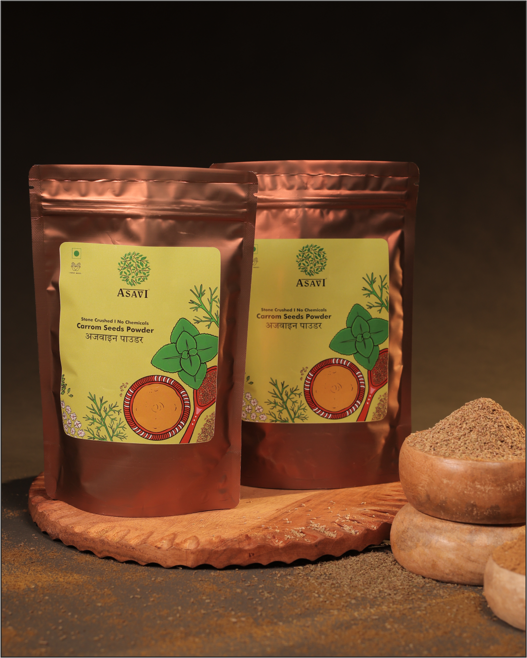 Stone-Crushed Carrom Seeds Powder (Ajwain) | Pure, High-Thymol Digestive Essential | Pack of 1 x 100g