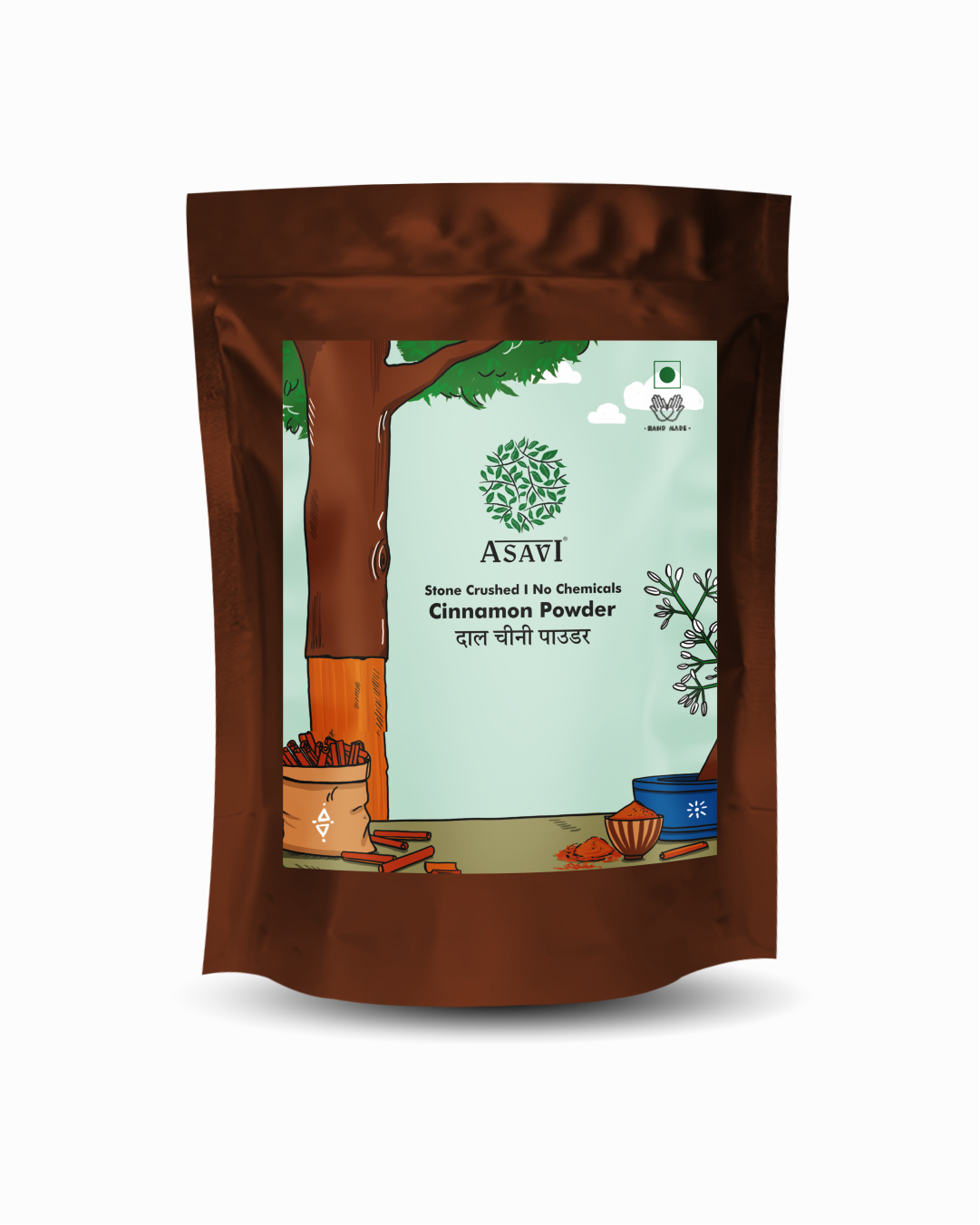 Stone-Crushed Cinnamon Powder (Dalchini) | Pure, Sweet-Spiced Metabolic Essential | Pack of 1 x 100g