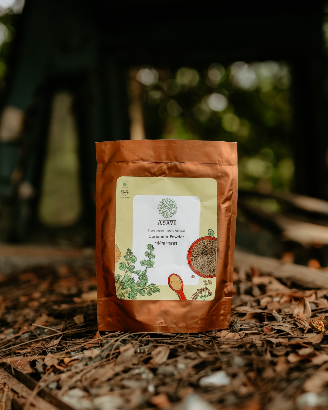 Stone-Crushed Coriander Powder (Dhaniya) | Pure, Linalool-Rich Aromatic Essential | Pack of 1 x 100g