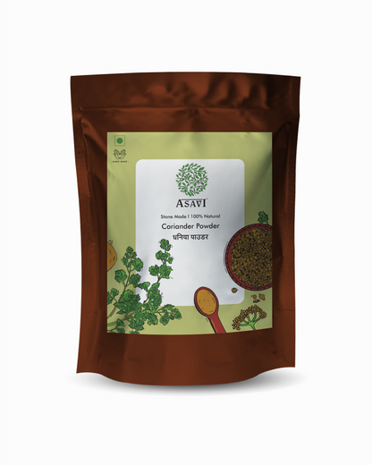 Stone-Crushed Coriander Powder (Dhaniya) | Pure, Linalool-Rich Aromatic Essential | Pack of 1 x 100g