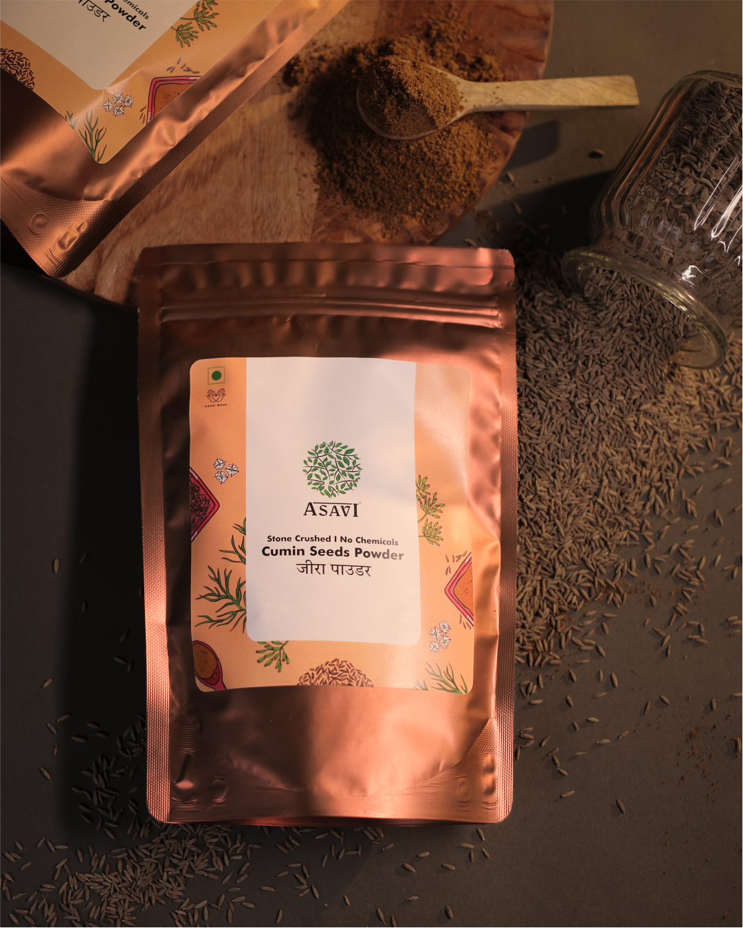 Stone-Crushed Cumin Seeds Powder (Jeera) | Pure, Cuminaldehyde-Rich Digestive Essential | Pack of 1 x 100g