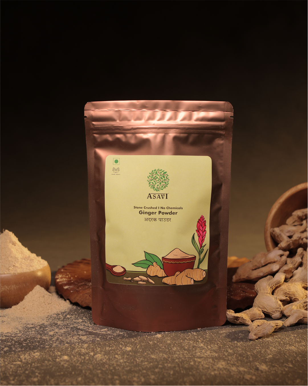 Stone-Crushed Dry Ginger Powder (Sonth) | Pure, Gingerol-Rich Metabolic Rejuvenator | Pack of 1 x 100g