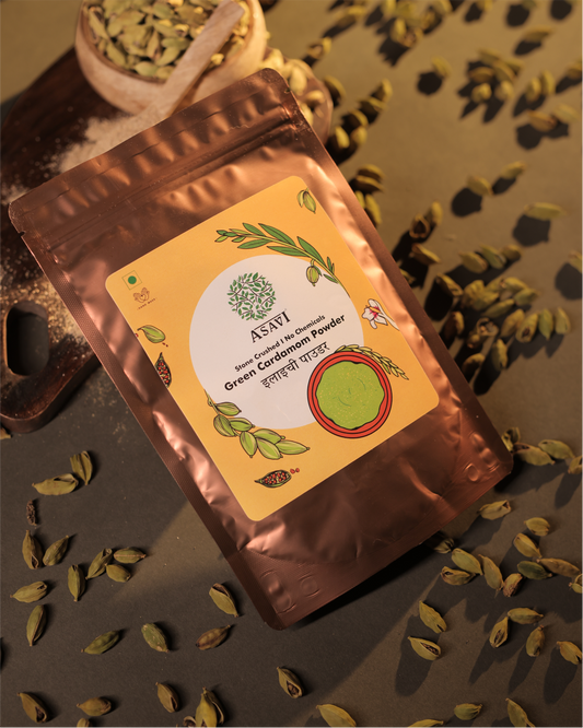 Stone-Crushed Green Cardamom (Chhoti Elaichi) | Pure, Terpinyl-Acetate Rich Exquisite Wellness Catalyst | Pack of 1 x 100g