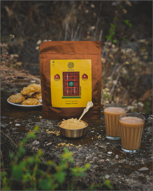 Artisanal Sugarcane Jaggery Powder | Pure, Sulphur-Free Ancient Heritage Sweetener | Pack of 1 x 500g