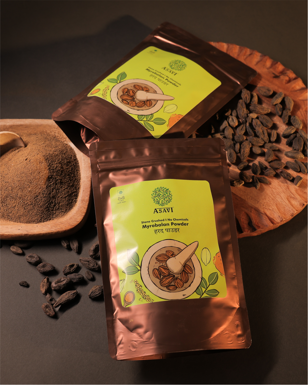 Stone Crushed Myrobalan Powder (Haritaki) | Pure, Tannin-Rich Ancestral Gut Rejuvenator | Pack of 1 x 100g