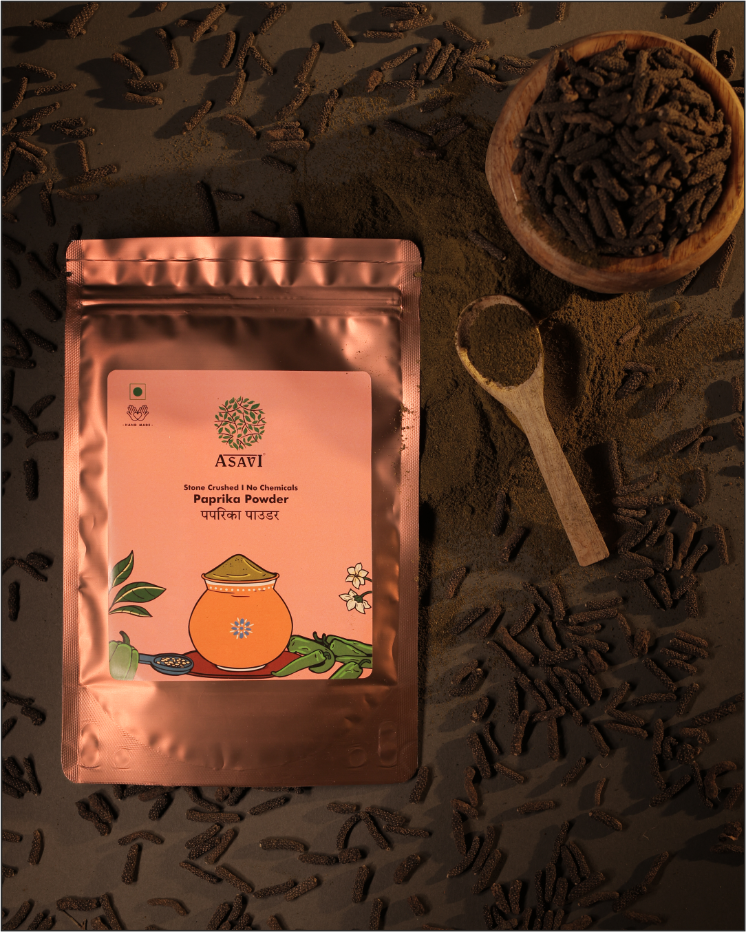 Stone-Crushed Green Paprika Powder | Pure, Capsaicin-Mild Tangy Culinary Catalyst | Pack of 1 x 100g