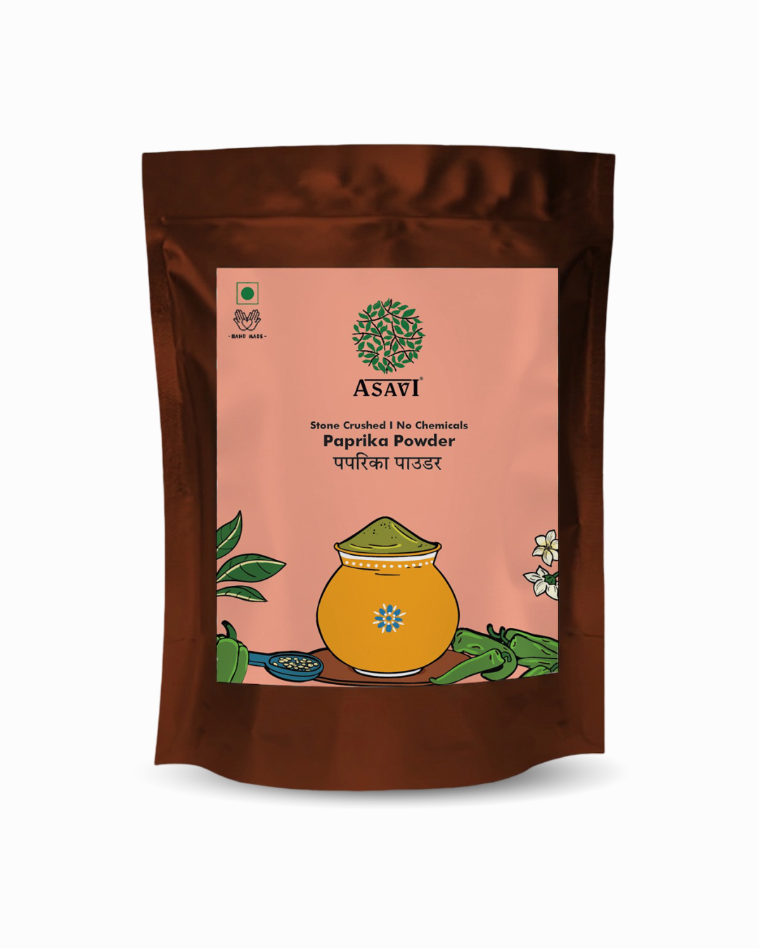 Stone-Crushed Green Paprika Powder | Pure, Capsaicin-Mild Tangy Culinary Catalyst | Pack of 1 x 100g