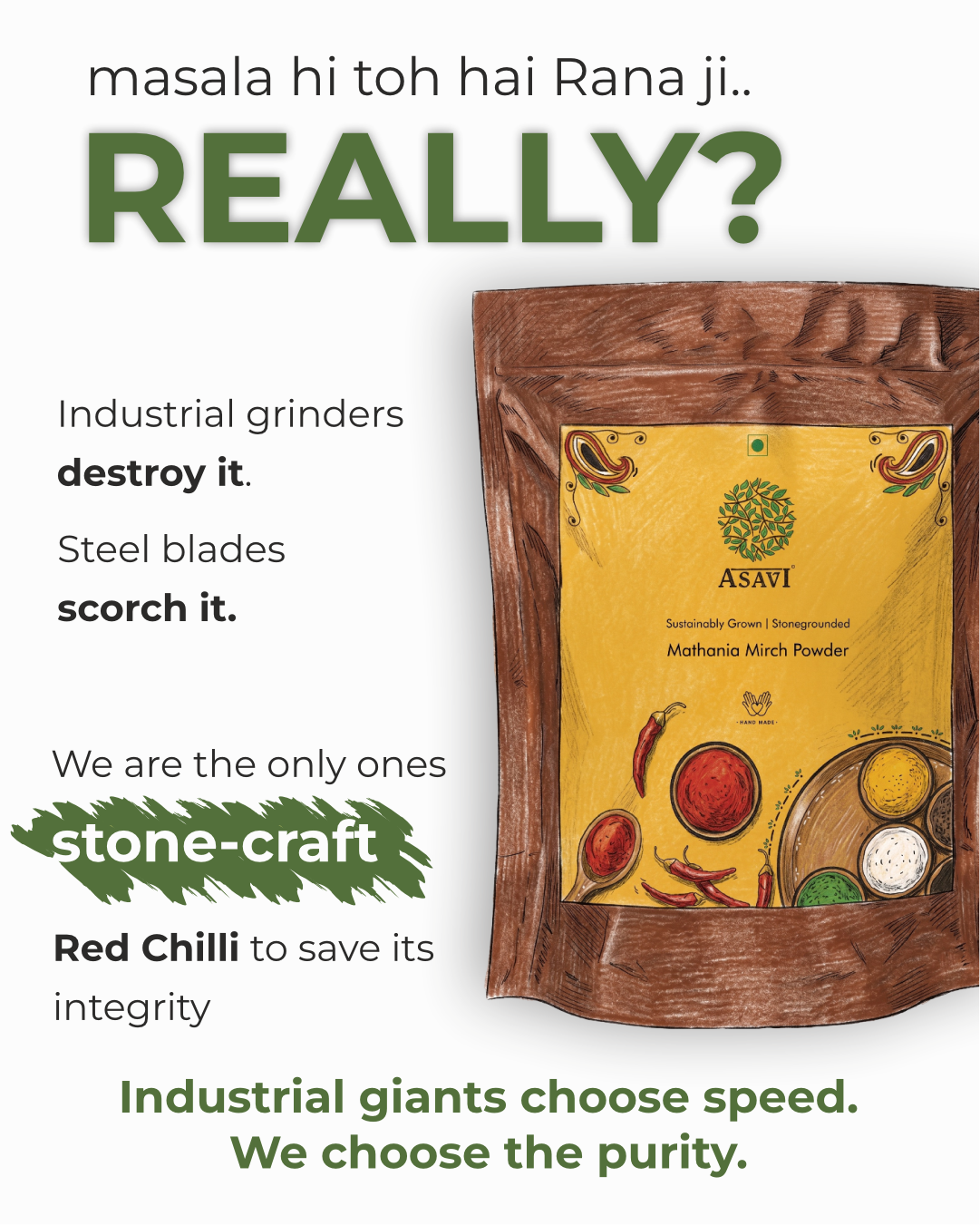 Stone-Crushed Mathania Red Chilli Powder | Pure, Capsaicin-Rich Marwari Heritage Spice | Pack of 1 x 100g