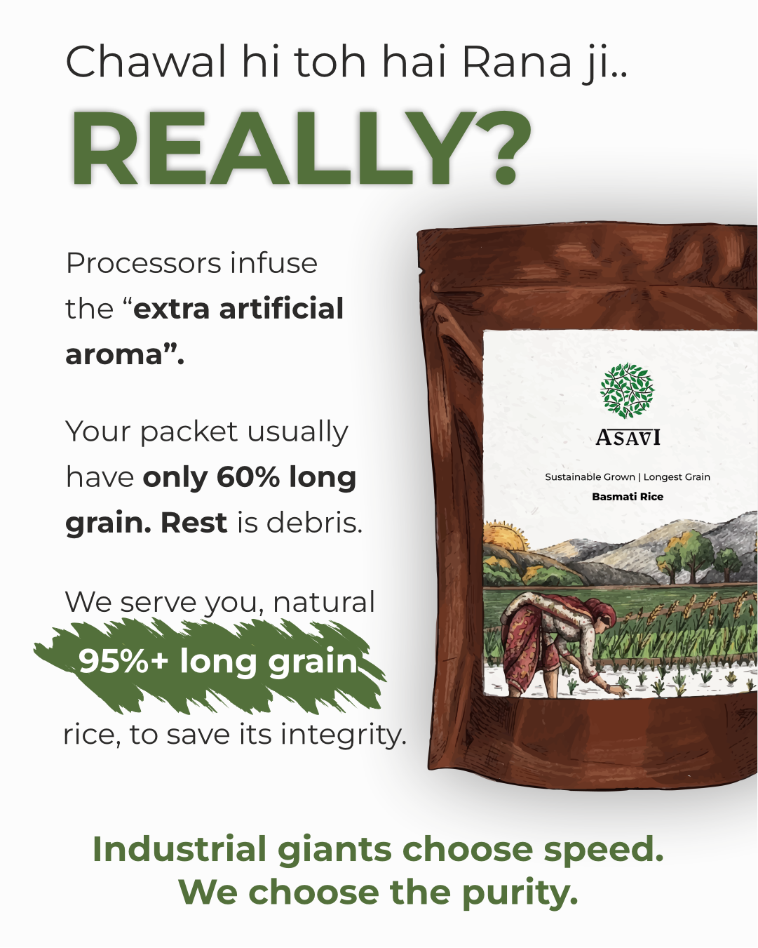 Premium Extra Long Grain Basmati Rice | 1+ year Aged, Pristine Aromatic Essential
