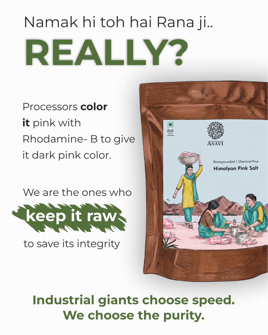 Cold-Ground Himalayan Pink Salt | Pristine, Mineral-Dense Unrefined Daily Wellness | Pack of 1 x 500g