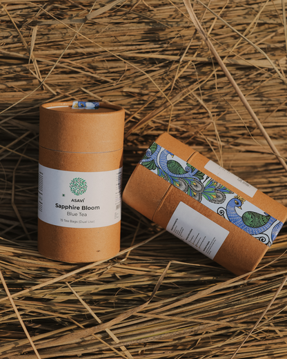 Sapphire Bloom | Blue Butterfly Pea Herbal Infusion with Lavender, Rose & Jasmine | Caffeine-Free | 15 Tea Bags