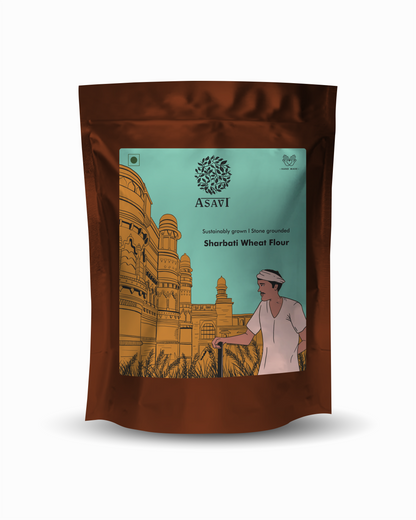 Stone-Ground Sharbati Wheat Flour (Atta) | Whole Grain Premium Heritage Atta