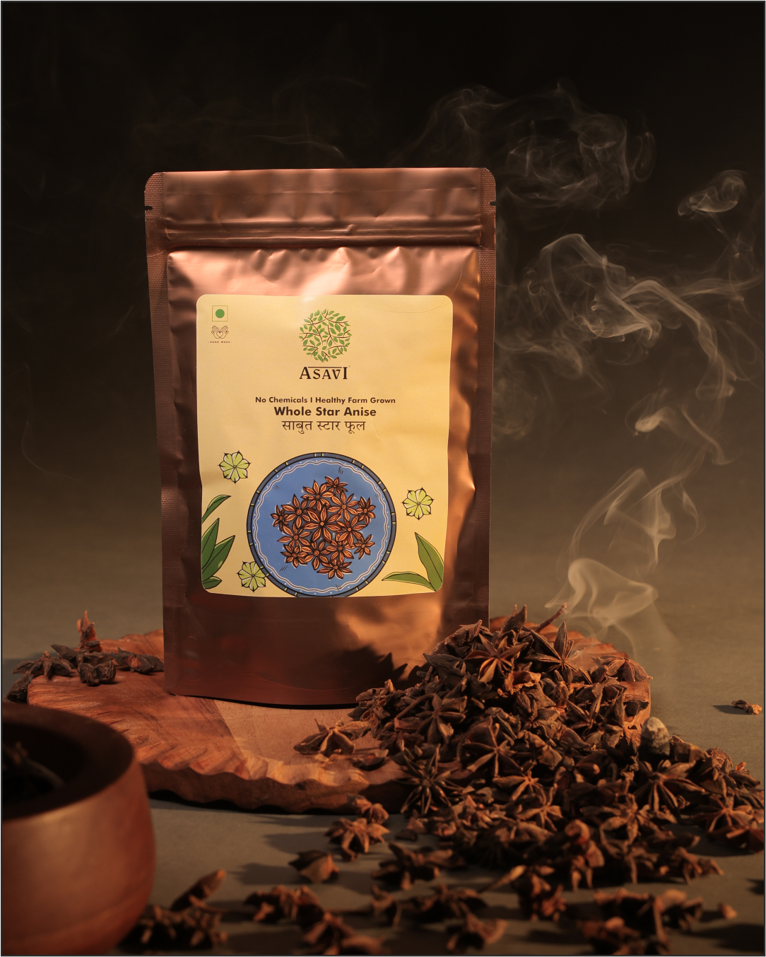 Hand-Picked Whole Star Anise (Chakri Phool) | Pure, Anethole-Rich Exotic Heritage Spice | Pack of 1 x 100g