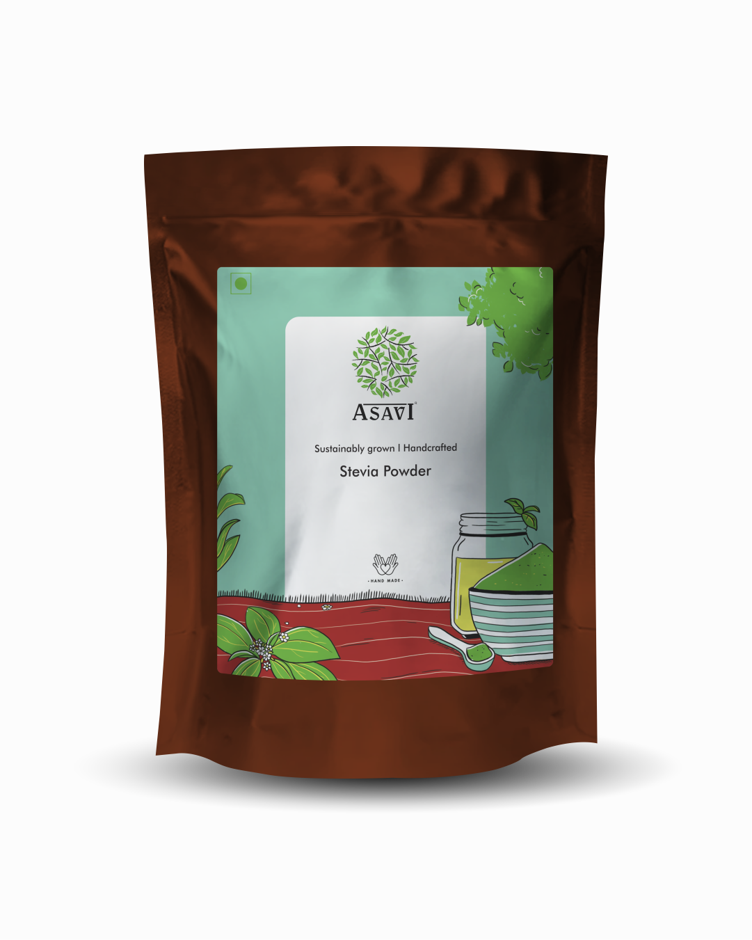 Crushed Green Stevia Powder | 100% Whole Leaf, Zero-Calorie Indigenous Plant Sweetener | Pack of 1 x 100g