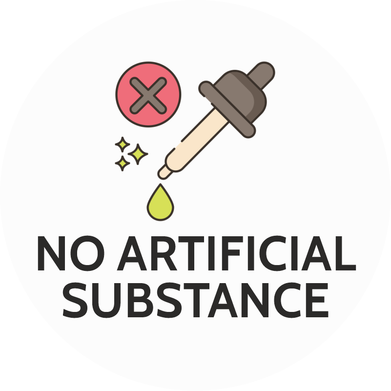
                            No artificial substance
                          